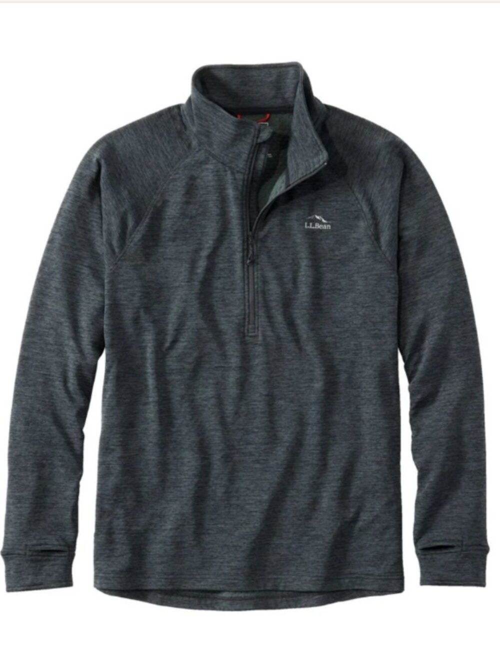 L.L.Bean Womens Adventure Grid 1/4 Zip Pullover Fleece Gray Medium M Regular